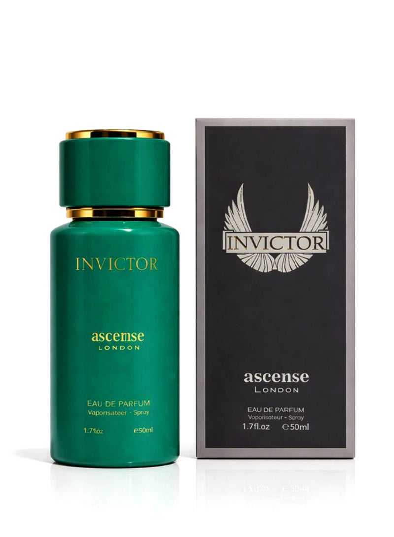 Ascense london Amber Perfume for Men Invictor Eau De Parfum for Men 50ml | Luxury Mens Perfume with Aquatic, Marine, Fresh Spicy & Woody Notes | Best Perfume for Men - Image 4